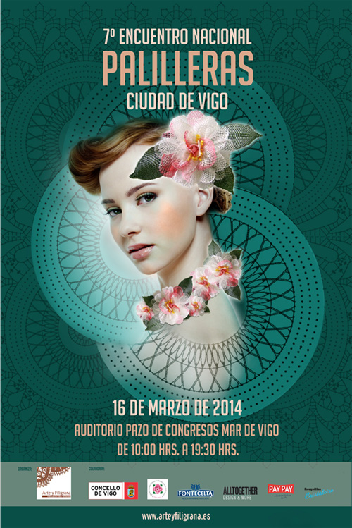 Cartel 7&ordm; Encontro Nacional de Palilleras en Vigo.